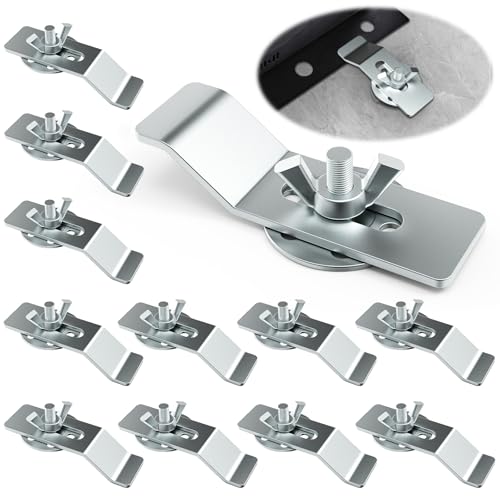 12 Pack Undermount Sink Clip, Sink Clips Kit,Sink Mounting Kit Bracket, for Bathroom Kitchen Marble Granite Vanity Countertop Installation and Repair Kit - Silver