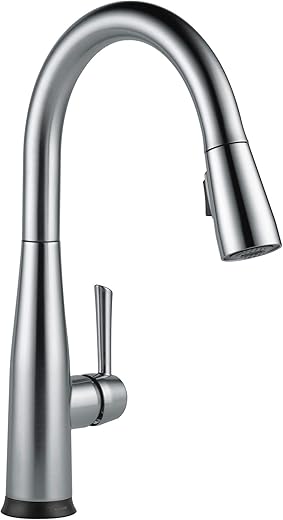 Delta Faucet Essa Touch Kitchen Faucet, Brushed Nickel Kitchen Faucet with Pull Down Sprayer, Kitchen Sink Faucet, Touch Faucet for Kitchen Sink, Delta Touch2O, Arctic Stainless 9113T-AR-DST