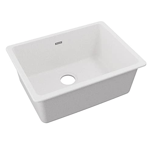 Elkay Quartz Classic ELGU2522WH0 Single Bowl Undermount Sink, White