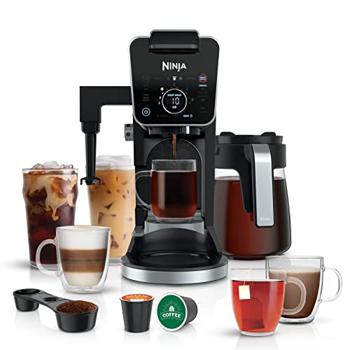 Ninja Drip Coffee Maker With K Cup Combo, DualBrew Pro Specialty Coffee System, Coffee Machine Compatible with K-Cup Pods, 12 Cup Single Serve Coffee Makers with Paper Filter, CFP301