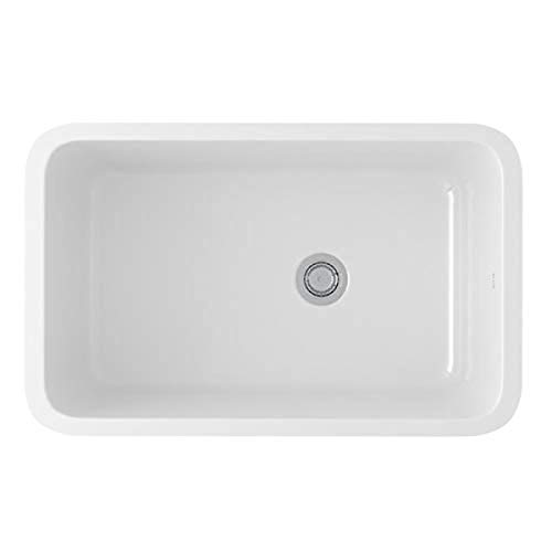 Rohl 6307-00 FIRECLAY Kitchen Sinks, 31-1/8-Inch by 19-5/8-Inch by 11 Inch, White (00)